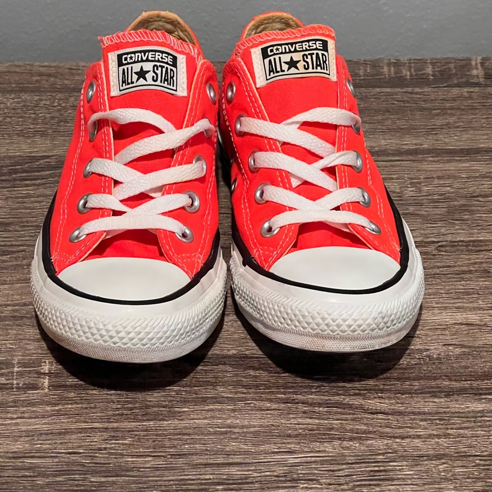 Gently Used Bright Orange Converse - Picture 3 of 5